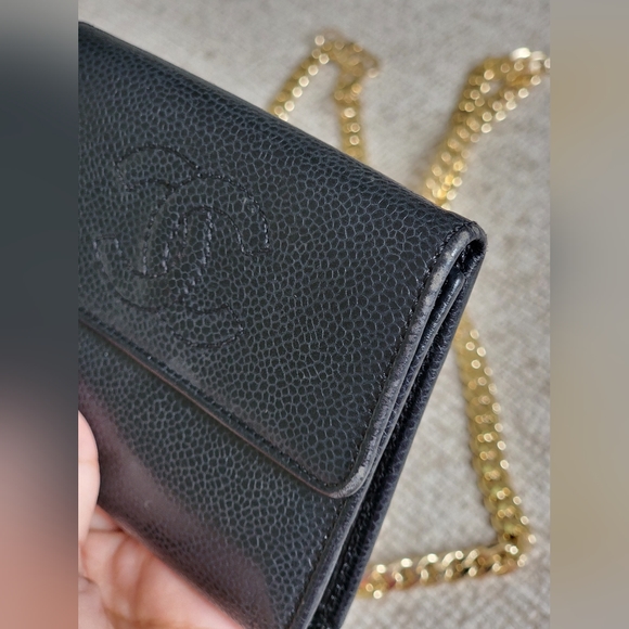 Chanel Black Caviar Leather Wallet on Chain - Picture 5 of 16